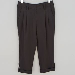 BCBGenetation Pleated Front Cropped Tapered Leg Pants